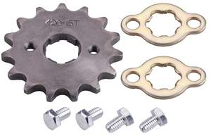 420-15T 17mm Pignon Avant Compatible avec 50cc 70cc 90cc 110cc 125cc Dirt Pit Bike Mini Bike ATV 4 Wheeler Moped - Product Image 2