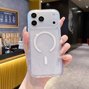 Étui de protection magnétique transparent élégant avec paillettes étoilées, protection intégrale de l'objectif, testé anti-chute pour iPhone 15 16 17 18 <span class=keywords><strong>Pro</strong></span> Max - Product Image 4