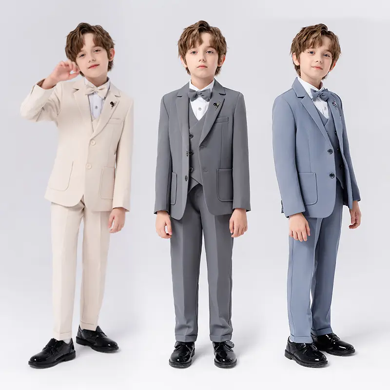 結婚式のためのフォーマルな男の子の服セット5-6pcs男の子のための紳士スーツ2〜16歳フォーマルな結婚式の服子供服
