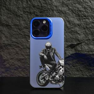 <span class=keywords><strong>Coque</strong></span> de téléphone IMD tendance pour garçon, motif <span class=keywords><strong>moto</strong></span> coloré argenté, compatible <span class=keywords><strong>iPhone</strong></span> 16 Plus 15 <span class=keywords><strong>Pro</strong></span> <span class=keywords><strong>Max</strong></span> 14 13 12 <span class=keywords><strong>11</strong></span>, étui arrière de protection pour mobile - Product Image 4