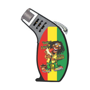 Nouveau briquet torche incliné de camping rechargeable à flamme unique puissant, résistant au vent, en plastique, avec logo personnalisé, au gaz butane, en stock - Product Image 5