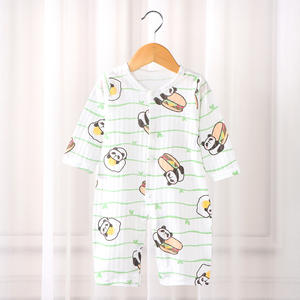 Automne printemps nouveau-né combinaison ramper costume bébé barboteuse mince tenue d'été garçons pur coton pyjamas mignon Style Offre Spéciale - Product Image 6