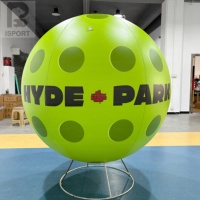 Ballon de pickleball gonflable géant de 1m, 2m, 3m avec logo personnalisé et LED lumineuses pour tournoi nocturne/publicité/marché de niche des clubs