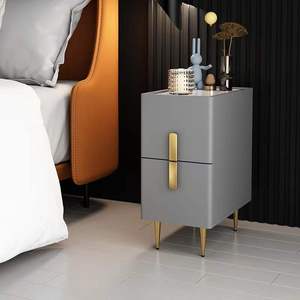 Small Size <strong>Little</strong> Space Bedside <strong>Table</strong> Iron Gold Plating Legs with Two Small Drawers Rectangular Mini Nightstands Bathroom <strong>Table</strong> - Product Image 6