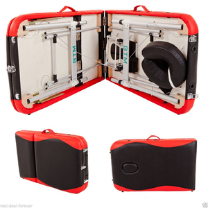 Gran oferta, Camillas De Masajes De 3 secciones, mesa De masaje portátil De aluminio plegable para salón De belleza, Spa, cama De masaje para Hotel - Product Image 4