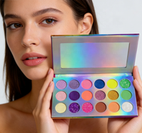 Eyeshadow Glitter pigmen tinggi Label pribadi 18 warna palet Eyeshadow Label pribadi Vegan