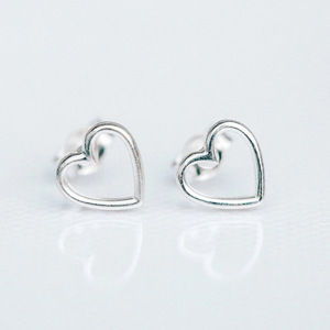 Orecchini a Forma di Cuore per Donna, Gioielli Semplici e alla Moda, Idea Regalo - Product Image 4