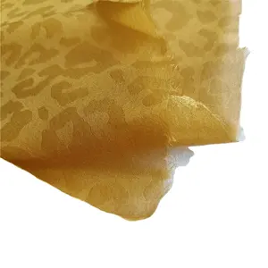 Poliestere georgette leopardato jacquard chiffon tessuti organza di seta