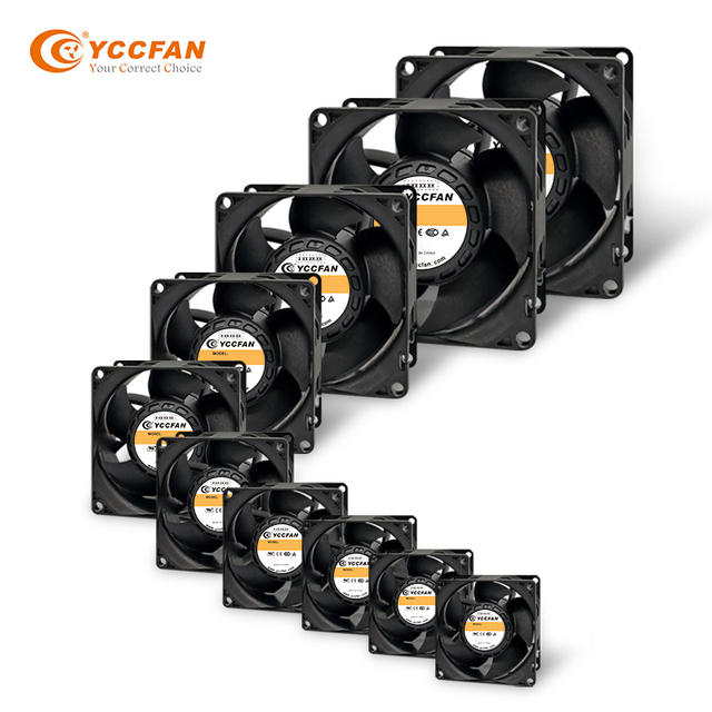 110v 220v 230V High Airflow Cooler Motor 120x120x38mm Ac Axial Cooling Fans 12038