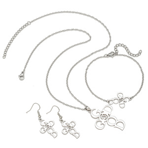 Conjunto de Collar, Pendientes y Pulsera GOD, Colgante de Cruz de Acero Inoxidable, Joyería Religiosa, Regalo Unisex, Joyería de Moda - Product Image 5