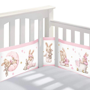 Kids Breathable Mesh Liner for Full-Size <strong>Cribs</strong>, <strong>Classic</strong> 3mm Mesh, Light Pink Size 4FS Covers 3 or 4 Sides - Product Image 6