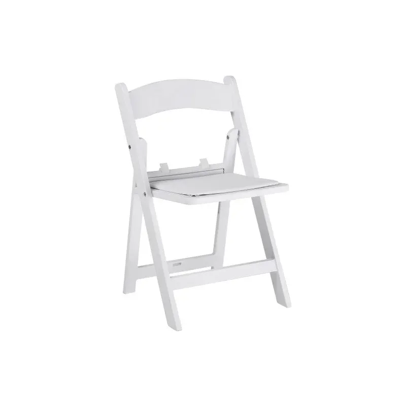 2023 New Modern Design Portable Stackable White Plastic Resin Folding Chairs for Kids Adults for Outdoor Events Parties Weddings