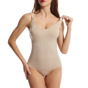 Wholesale High Elastic Waist Trainer Shapers Breathable Tummy Control Body Shaper Butt Lifter Adjustable Bodysuit Embroidery XS