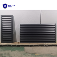 Panneau de clôture à persienne en aluminium, extérieur moderne, avec revêtement en poudre, volets à lamelles pour jardin, clôture à obturateur de plantation en métal
