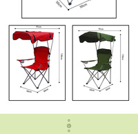 Chaise de camping pliable, chaise de pêche portable, chaise de loisirs d'extérieur pour pique-nique, voyage, camping-car et événements en plein air, vente en gros