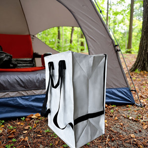 <span class=keywords><strong>Sac</strong></span> à <span class=keywords><strong>dos</strong></span> pliable extra large avec poignées à fermeture éclair, robuste, pour le camping, les voyages, le déménagement, rangement en plastique transparent réutilisable - Product Image 5