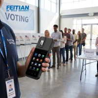 Terminal portatif biométrique V11 avec lecteur d'empreintes digitales Android 12
