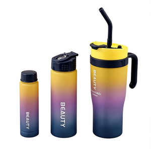 Set de Botellas de Agua Motivacionales Myrva de 950 ml, Acero Inoxidable, para Gimnasio y Fitness - Product Image 1