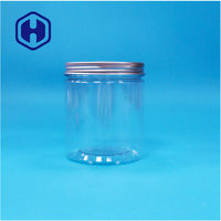 Pot de Conservation en Plastique Transparent Rond à Large Ouverture, de Qualité Alimentaire, Étanche, Sans BPA, pour Bonbons Sucrés, Snacks, avec Couvercle à Vis en Plastique