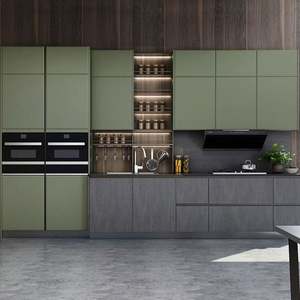 Armarios de cocina modernos de diseño libre con manijas de cierre suave, cajones automáticos hechos en China - Product Image 3