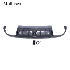 Pour Mercedes Classe C W205 4 portes, style carbone, lèvre arrière, diffuseur arrière, lèvre de pare-chocs 2015-2021 - Product Image 3