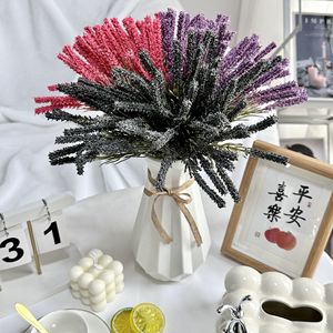 Queyiyi Fleurs Artificielles, Bouquets d'Herbe Moelleuse, 14 Pièces, Bleu et Blanc, Décorations de Plafond pour Mariage, Accessoires de Décoration Intérieure - Product Image 4