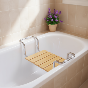 Siège de bain Larch avec cadre chromé, longueur 30 cm, largeur 40 cm, équipement de sécurité pour salle de bain - Product Image 3