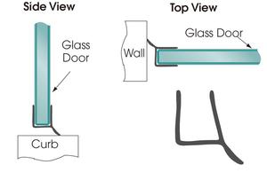 Nouveau matériau P880WS <span class=keywords><strong>joint</strong></span> inférieur en caoutchouc PVC à double duromètre pour porte en verre de <span class=keywords><strong>douche</strong></span> à double pliage et lèvre souple - Product Image 5