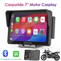 Radio para Motocicleta Carpuride W702B Pro, Navegación Inalámbrica, Android Auto, Bluetooth, Pantalla Inteligente Impermeable, Carplay para Motocicleta