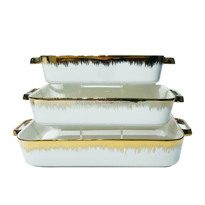 Plat de service rectangulaire en céramique JW pour <span class=keywords><strong>buffet</strong></span> de mariage et réchaud de table, idéal pour garder les aliments au chaud - Product Image 3