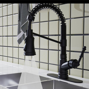 High Quality Brass Pull Down Sprayer Kitchen Mixer Tap Single Handle 3 Function <b>Hot</b> <b>Cold</b> Water Pull Out Kitchen AT9228BN Kitchen - Product Image 5