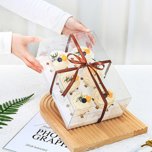 Caja de Embalaje de Papel Personalizada para 4, 6 o 12 <span class=keywords><strong>Muffins</strong></span>, Caja para Hornear Postres, Caja de Regalo para el Día del Niño o Cumpleaños - Product Image 1