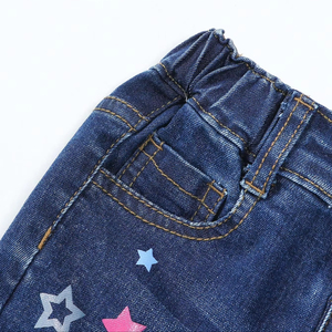 กางเกงยีนส์เด็กหญิงตัวเล็กๆกางเกงขาบานดีไซน์3Y-7Y ขากระดิ่งรูปดาว - Product Image 6