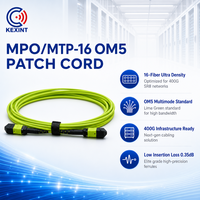 KEXINT Cordon de brassage optique MPO/MTP 16 fibres multimode OM5 Type B personnalisé 1M 5M 20M, vente chaude