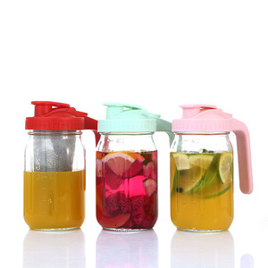 32oz rộng miệng <span class=keywords><strong>Glass</strong></span> Mason Jar với lật đổ nắp-cà phê <span class=keywords><strong>Creamer</strong></span> <span class=keywords><strong>Pitcher</strong></span> - Product Image 1