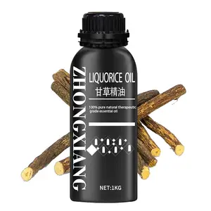 Licorice puro (licorice) óleo essencial de raiz para cuidados com a pele, cosméticos, material primário com preço a granel para distribuidor retentor vendedor