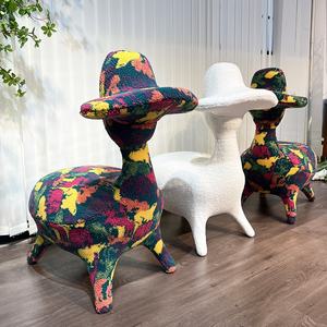 เก้าอี้ทรงโดนัลด์รูปสัตว์อินเทอร์เน็ตเก้าอี้ทรงถุงถั่วเป็ดสุดสร้างสรรค์แบบเรียบง่ายที่นั่งเล่นเกมเคลื่อนที่สำหรับเฟอร์นิเจอร์ในบ้านและห้องนั่งเล่น - Product Image 1