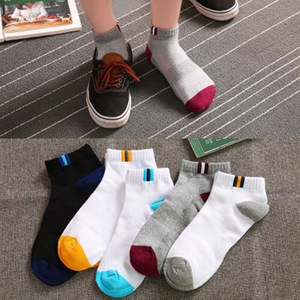 Men's Ankle Socks Color Blocking Breathable Low Cut Casual Socks For Youth 18-40 Years Old - Product Image 4