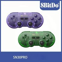 Control de Juego Inalámbrico Multiplataforma Transparente 8bitdo SN30 Pro Edición Especial Retro