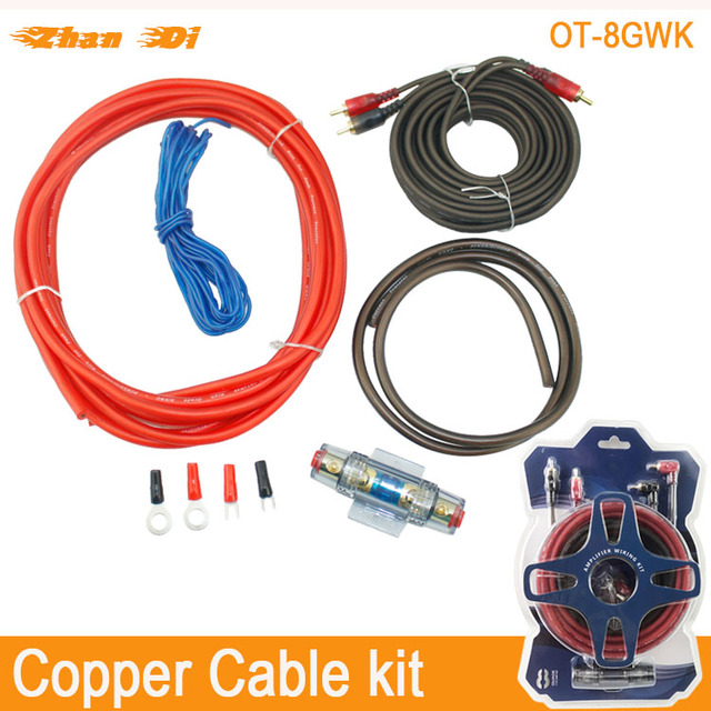 Car Amplifier Installation Amp Wiring Kit 8GA Pure Copper Power Cable 1 Year Warranty for Car Audio Subwoofer
