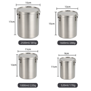 Frascos de sellado, latas de sellado, botes de cocina, té, azúcar, café, tanque de acero inoxidable, contenedores herméticos de almacenamiento de alimentos con tapas - Product Image 2