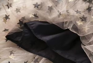 Nuovo Stile Abito per Ragazze Personalizzato Nero a Maniche Lunghe in Maglia Morbida con Stampa e <span class=keywords><strong>Gonna</strong></span> in <span class=keywords><strong>Tulle</strong></span> Sfumato - Product Image 4