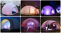 Igloo gonflable personnalisé en tissu Oxford imperméable avec éclairage LED pour festivals et fêtes en plein air