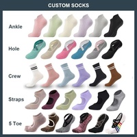 Chaussettes en coton antidérapantes pour femmes, avec logo personnalisé, pour Pilates, Yoga et Ballet, vente en gros, design antidérapant, fourniture directe usine