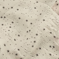 Baumwoll-Kreppstoff, doppellagiger Musselin, bedruckt, sandgewaschen, leicht, feuchtigkeitsableitend, fusible Stoff 216829 für Babydecken