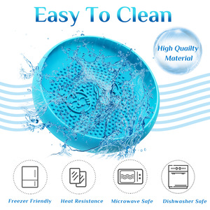 Nouveau style de gamelle pour chien en silicone à ventouse, portable et facile à nettoyer, pour une alimentation lente - Product Image 3