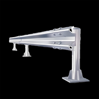 Poteau en acier Q345B de 140 mm de diamètre, barrière de circulation routière, colonne de support de garde-corps, protection anti-corrosion IP68, rue