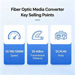 Convertisseur de média <span class=keywords><strong>fibre</strong></span> <span class=keywords><strong>optique</strong></span> Gigabit 10/100/1000M avec port SC, transceiver <span class=keywords><strong>fibre</strong></span> <span class=keywords><strong>optique</strong></span> monomode 20 km, convertisseur de média <span class=keywords><strong>fibre</strong></span> <span class=keywords><strong>optique</strong></span> Ethernet - Product Image 6