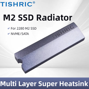 TISHRIC <span class=keywords><strong>Ssd</strong></span> M.2 Radiateur SATA NGFF /Nvme <span class=keywords><strong>SSD</strong></span> <span class=keywords><strong>Dissipateur</strong></span> de chaleur M2 2280 <span class=keywords><strong>SSD</strong></span> <span class=keywords><strong>Dissipateur</strong></span> <span class=keywords><strong>thermique</strong></span> en aluminium 9mm avec coussin <span class=keywords><strong>thermique</strong></span> <span class=keywords><strong>PS5</strong></span> PC de bureau - Product Image 2