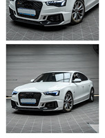 Adapté aux modèles Audi A5 2008-2016, modification du bloc optique pour le modèle RS, feux de jour à LED et clignotants séquentiels.